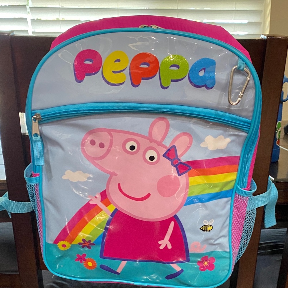 Peppa Pig Rainbow Backpack - Pink and Blue